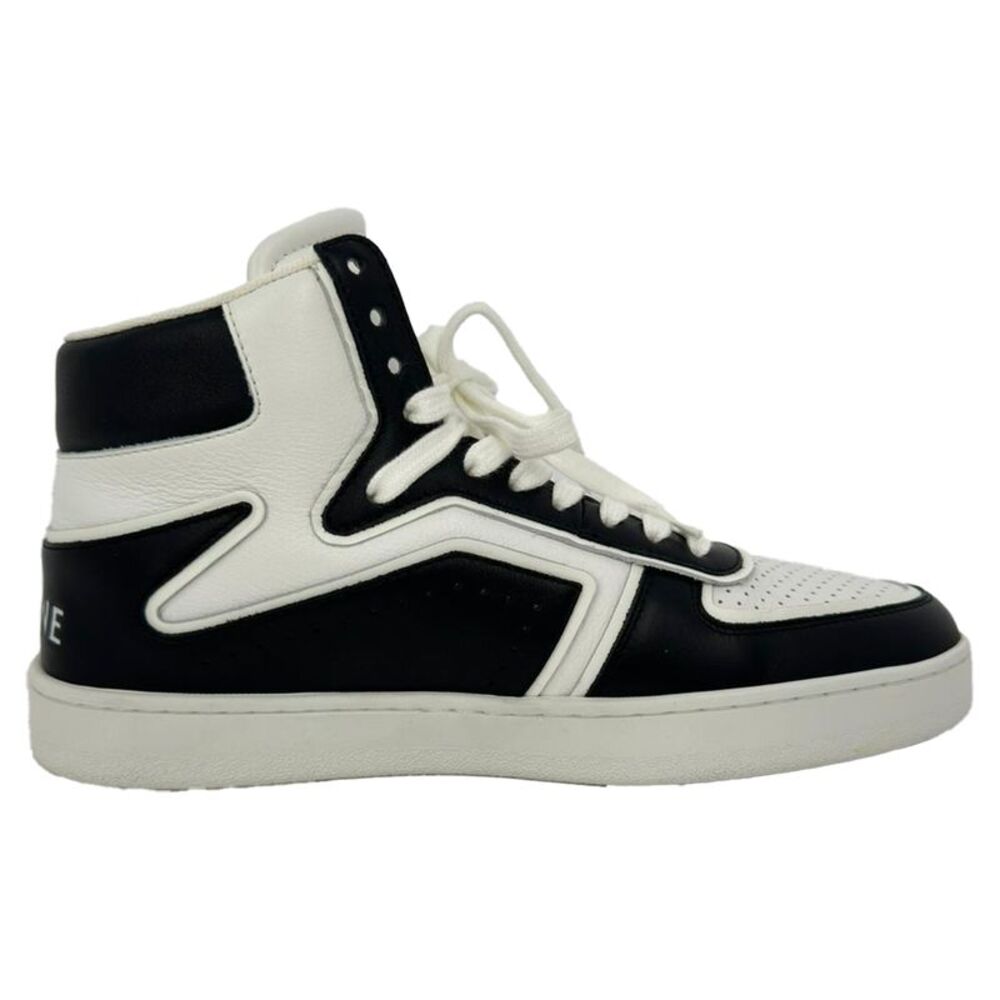 Celine Trainer CT-01 High-Top Sneakers in Black Leather